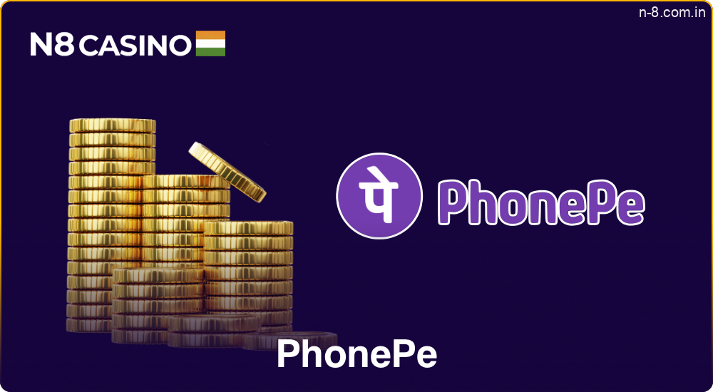 N8 Casino users can top up their balances using PhonePe