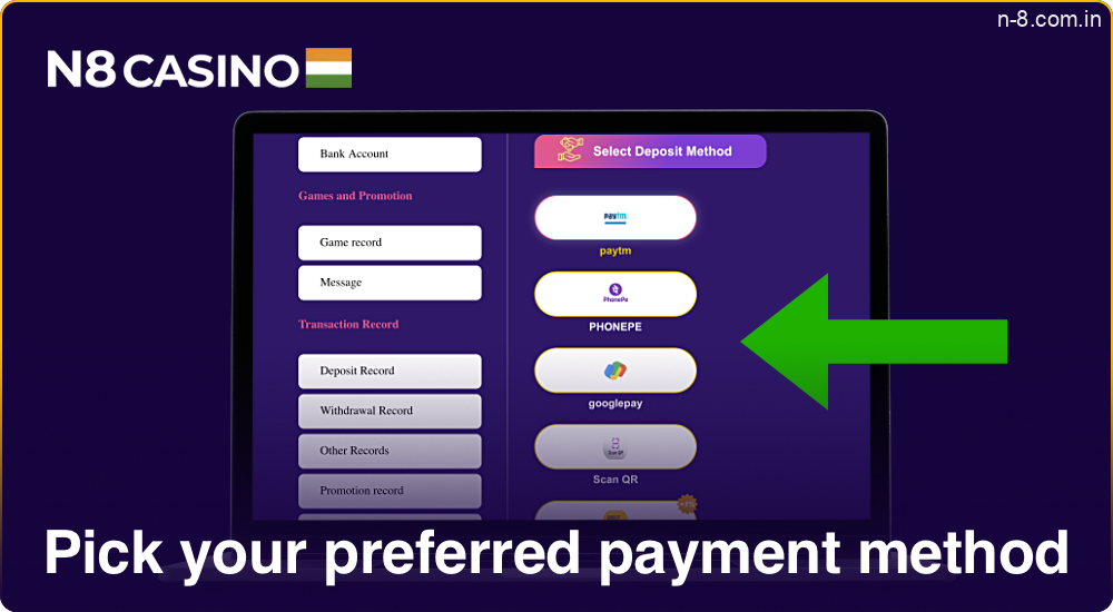 Choose your payment method