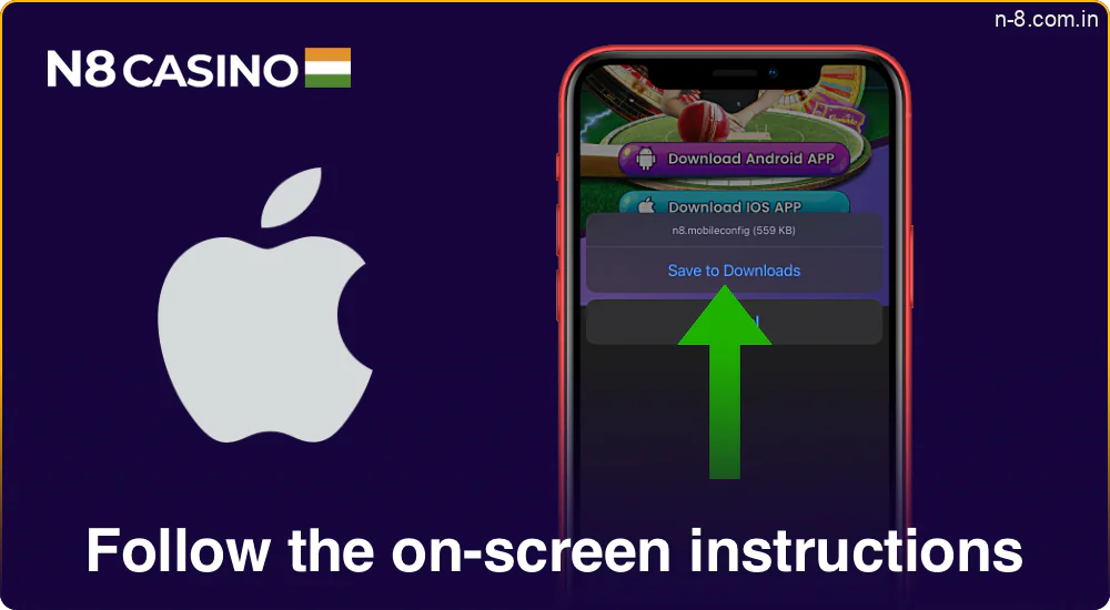Follow the prompts to install the N8 iOS app