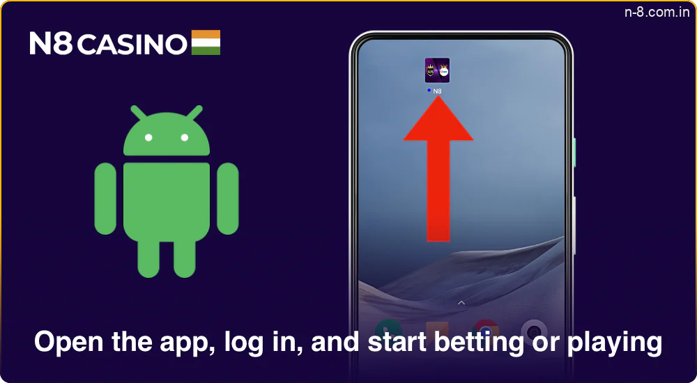 Launch the app, sign in, and begin betting or playing