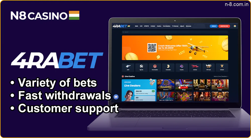 Alternative bookmaker 4Rabet India